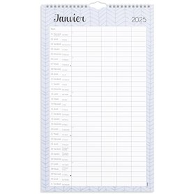 Burde Calendrier Mural 2025 | Familial Mural | 12 mois | 1 mois par feuille