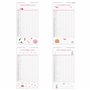 Burde Calendrier Familial 2025 Familial Annies Mural Rose | 12 mois | 1 mois par feuille | 5 Colonnes | Planificateur familial |