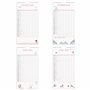Burde Calendrier Familial 2025 Familial Annies Mural Rose | 12 mois | 1 mois par feuille | 5 Colonnes | Planificateur familial |