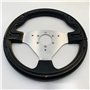 Volant de kart de 27 cm – 3 rayons à dégagement rapide – Volant intérieur avec trous pour Go Kart Beach Kart – Universel (27 cm 