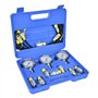 CFDZCP Kit De Test De Pression Hydraulique, 3 X Manomètres, 8 X Connecteurs, 3 X Tuyaux, Kit De Testeur De Pression Hydraulique,