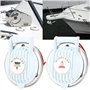Interrupteur au pied de guindeau, bouton-poussoir universel facile à utiliser Interrupteur au pied d'ancre DC 12V/24V Blanc avec