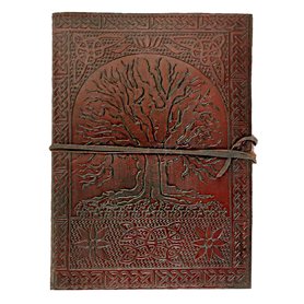 18 Cm Bloc-notes Carnet Cahier Feuilles Leather journal Intime avec Couverture en Cuir Fait à la Main arbre de la vie Celtique V