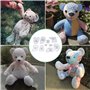 LenTLy Patron de Couture d'ours en Peluche, Ensemble de Modèles de Couture d'ours éducatifs Réutilisables, Outils de Matelassage