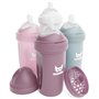 Biberons doubles anti-coliques Herobility – 8.5 fl oz/240ml – Lot de 4 – Biberons multicolores – Weiß