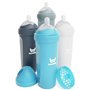 Biberons doubles anti-coliques Herobility – 12 fl oz/340ml – Lot de 4 – Biberons multicolores – Weiß