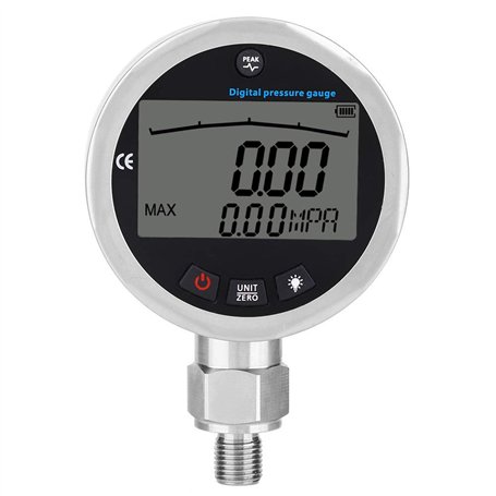 Manomètre inoxydable - Manomètre hydraulique Digital 0-400BAR/ 0-40Mpa / 0-5800PSI