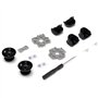 Kit de pièces de Rechange pour Manette PS5, Bouton de Manette PS5 L1 R1 L2 R2 Boutons de déclenchement + 2 Ressorts + 2 manettes