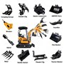 Pince de préhension pour mini-excavatrice de 0,8 à 1,8 tonne, pince à crochet pour bois pour la manutention des roches et la pré