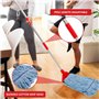 Sutowe Balai à franges commerciales sol extrémité bouclée - Balai industriel robuste manche long en acier inoxydable - Serpillèr