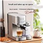Machine à café semi-automatique de 20 bars, mousseur à lait intégré, contrôle de la température à 3 vitesses, réservoir à lait d
