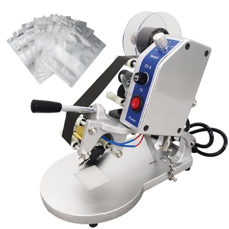 TBANVOO Imprimante De Codage Manuel Machine À Coder par Ruban Thermo-Gravure pour Impression De Date Et Taille sur Sacs en Plast