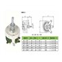 LUJIAYA Varistance coulissante en céramique à Disque BC1-300W 5K Ω 5KRJ 5000 Ou résistance à Disque en céramique réglable