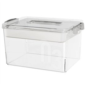 AZIDWERYQ Box Box Double Couche 14.6x9.7x7.9 Organisateur de médecine avec Couvercle