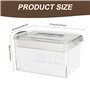 AZIDWERYQ Box Box Double Couche 14.6x9.7x7.9 Organisateur de médecine avec Couvercle, Manche et Verrouillage