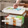 AZIDWERYQ Box Box Double Couche 14.6x9.7x7.9 Organisateur de médecine avec Couvercle, Manche et Verrouillage