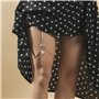 Sttiafay Faux Perle Jambe Chaîne Boho Or Disque Charme Cuisse Chaîne Sexy Couches Gland Corps Chaîne Plage Shell Corps Harnais B