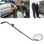 Miroir D'inspection Sous Véhicule,Miroir Sous Voiture avec Poignée Télescopique Réglable, Roues et Lumière LED, Miroir de sécuri
