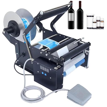 Machine d'étiquetage manuelle de bouteilles rondes