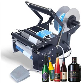 ylpddmm Machine d'étiquetage Manuelle de Bouteilles Rondes