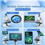 Microscope Composé Pour Adultes Et Enfants - Microscope Biologique Hd 40x-2000x,Microscope Monoculaire à Lentilles Optiques Revê
