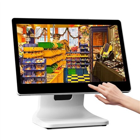 SAIYERUS Système de Point de Vente Caisse Enregistreuse avec écran Tactile 15 Pouces