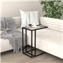 AJJHUUKI Mobilier d'extérieur - Table d'appoint informatique transparente 50 x 35 x 65 cm - Verre trempé