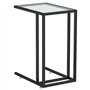 AJJHUUKI Mobilier d'extérieur - Table d'appoint informatique transparente 50 x 35 x 65 cm - Verre trempé