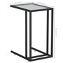 AJJHUUKI Mobilier d'extérieur - Table d'appoint informatique transparente 50 x 35 x 65 cm - Verre trempé