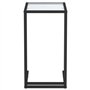 AJJHUUKI Mobilier d'extérieur - Table d'appoint informatique transparente 50 x 35 x 65 cm - Verre trempé