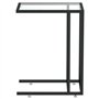 AJJHUUKI Mobilier d'extérieur - Table d'appoint informatique transparente 50 x 35 x 65 cm - Verre trempé