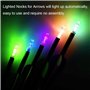Encoches de flèche lumineuses à LED Encoches lumineuses en plastique pour tir à l'arc 12 pièces Encoches de flèche éclairées de 