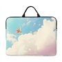 Étui pour ordinateur portable 14" Motif oiseaux volant sous les nuages blancs - Résistant à l'eau et aux chocs - Convient pour l