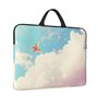 Étui pour ordinateur portable 14" Motif oiseaux volant sous les nuages blancs - Résistant à l'eau et aux chocs - Convient pour l