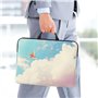 Étui pour ordinateur portable 14" Motif oiseaux volant sous les nuages blancs - Résistant à l'eau et aux chocs - Convient pour l
