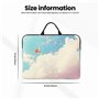 Étui pour ordinateur portable 14" Motif oiseaux volant sous les nuages blancs - Résistant à l'eau et aux chocs - Convient pour l