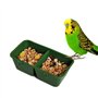WE-HYTRE Gobelet à eau de pigeon - Bol d'alimentation suspendu avec 2 tasses - Design pour poulet - Caille - Oiseau - Plastique 