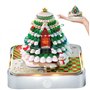 Calendrier 3D 2025, Calendrier de la pièce de la maison Noël la maison Noël 2025 avec des lumières, bricolage en papier sculpteu