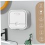 Récipient à Savon, sans Plat de Savon Mural à Forage avec Couvercle et Couche d'égouttement, Plat de Salle Bain ABS imperméable 