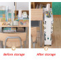 Bureau Étagère Mobile pour Salle de Classe, Organisateur de Rangement de Bureau Compact avec roulettes, Rangement Chariot Slim p