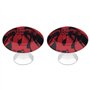 Boutons de Porte Décoratifs avec Vis Poignées de Meuble Cuisine en Verre Cristal pour Placard Armoire Chambre d'enfants 2 Pièces