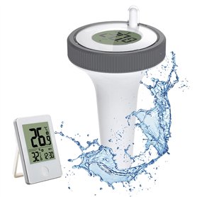 ThermomèTre Piscine Flottant Sans Fil Radio ThermomèTre De TempéRature D'Eau Lcd Avec RéCepteur NuméRique Thermometre Piscine Di