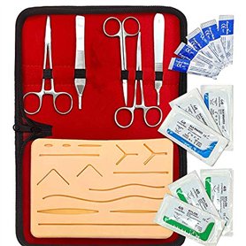 Kit de dissection avancé de haute qualité en acier inoxydable Kit de formation de suture Tampon de suture avec lames de poignée