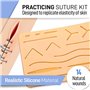 Kit de dissection avancé de haute qualité en acier inoxydable Kit de formation de suture Tampon de suture avec lames de poignée 