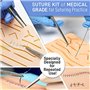 Kit de dissection avancé de haute qualité en acier inoxydable Kit de formation de suture Tampon de suture avec lames de poignée 