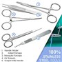 Kit de dissection avancé de haute qualité en acier inoxydable Kit de formation de suture Tampon de suture avec lames de poignée 