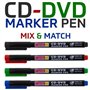 4 x pointe fine CD DVD Marqueurs permanents red-green-blue-black EAU / UV résiste