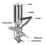 Machine de remplissage de beignets en acier inoxydable 5 L, machine manuelle de remplissage de beignets à la crème, de churros e