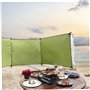 Brise-Vent de Jardin de Plage pour Camping 98,43 x 27,56 po, abri Solaire de Caravane, Brise-Vent Haut avec piquets de Sol, Cord