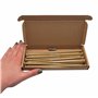 Lot de 12 vis à bois en acier galvanisé avec tête Torx et tête gaufrée Vis à bois partiellement filetées 6,0 x 180 mm Jaune